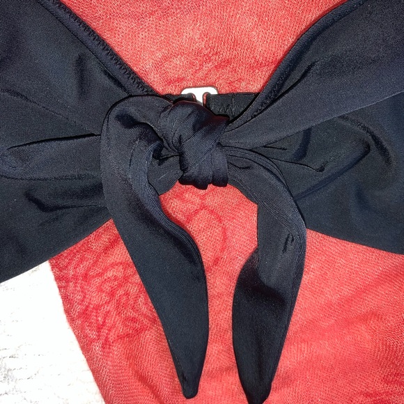 Old Navy Knotted-tie Swim Top Black Size Large - Picture 3 of 15